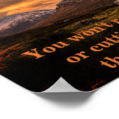 Het Inspirerend citaat van het berglandschap bekli Poster (Hoek)