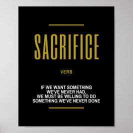 Het Inspirerend Citaat van het offeren op Succes Poster