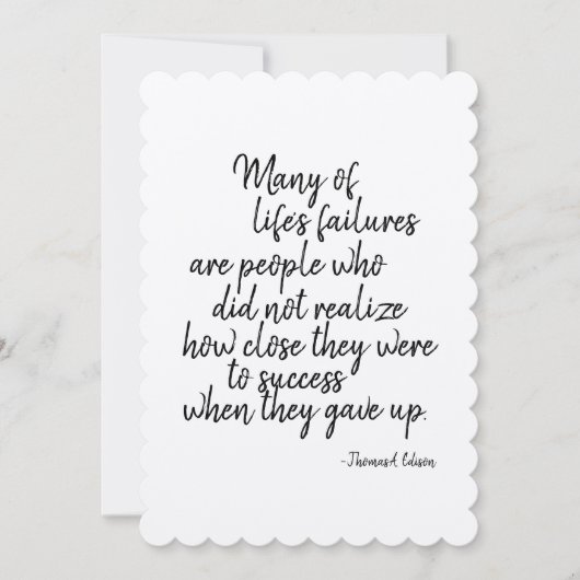 Het Inspirerend Citaat van het Succes van de Kaart (Voorkant)