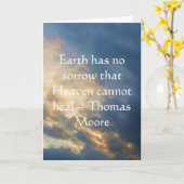 Het inspirerend citaat van Thomas Moore met blauwe Kaart (Gele Bloem)