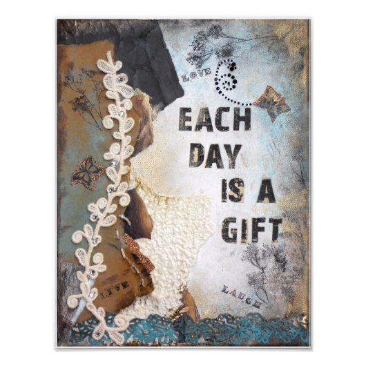 Het Inspirerend citaat van Word elke dag is een ca Foto Afdruk (Voorkant)