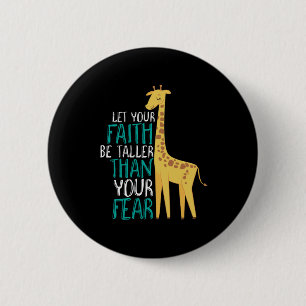 Het inspirerend Geloof van de Giraffe Langer dan Ronde Button 5,7 Cm