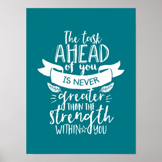 Het Inspirerend leven citeert de kracht binnen u Poster (Voorkant)