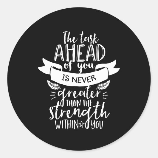 Het Inspirerend leven citeert de kracht binnen u Ronde Sticker (Voorkant)