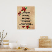 Het Inspirerend leven is een dalend citaat Poster (Keuken)