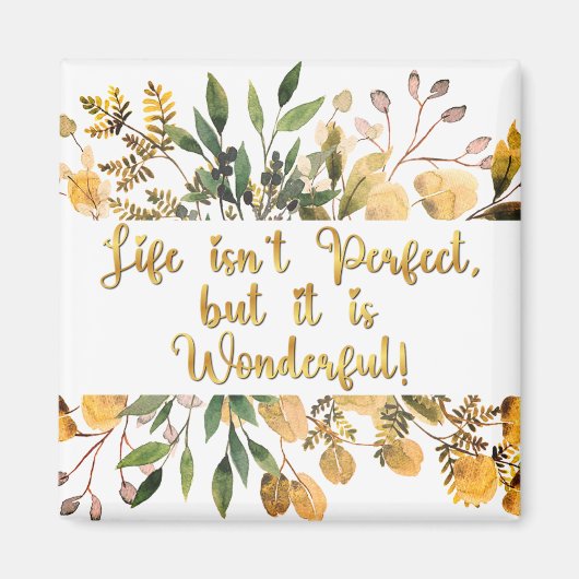 Het Inspirerend leven is niet volmaakt, maar wonde Magneet (Voorkant)