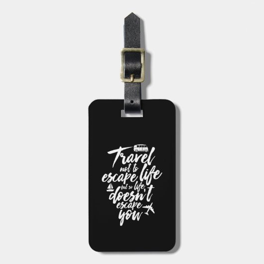 Het Inspirerend leven van de Reizigersprijs maakt Bagagelabel (Voorkant verticaal)