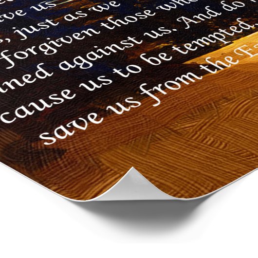 Het Inspirerend Poster van de Lord's Prayer (Hoek)