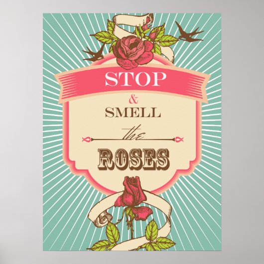 Het Inspirerend Poster van de Pop van Rozen stoppe (Voorkant)