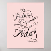 Het Inspirerend Poster van de Toekomstige - Roze k (Voorkant)