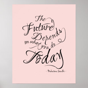 Het Inspirerend Poster van de Toekomstige - Roze k