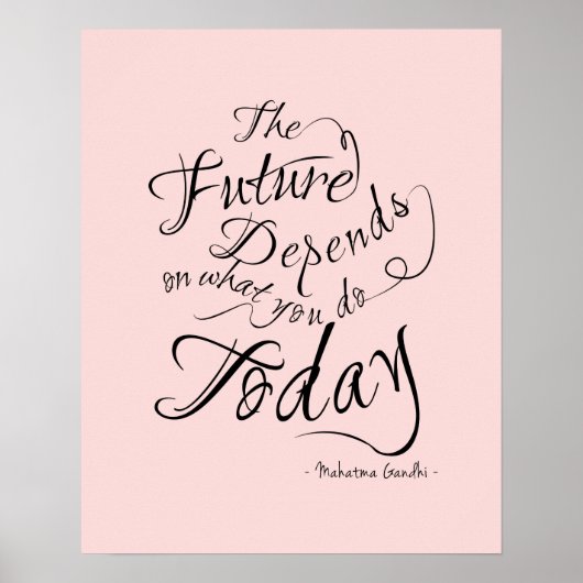 Het Inspirerend Poster van de Toekomstige - Roze k (Voorkant)