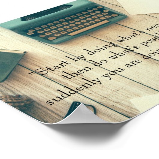 Het Inspirerend Poster van het Citaat Doend het On (Hoek)