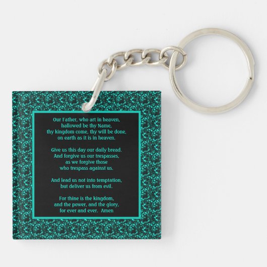 Het Inspirerend van de Heer Onze Vader Sleutelhanger (Achterkant)