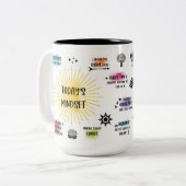 Het Inspirerend van de mindset van vandaag Tweekleurige Koffiemok (Voorkant links)