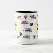 Het Inspirerend van de mindset van vandaag Tweekleurige Koffiemok (Center)