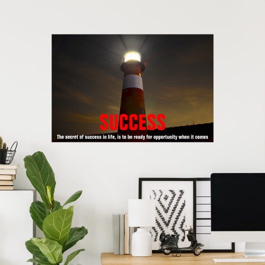 Het Inspirerend van het Citaat van het Succes van  Poster (Thuiskantoor)