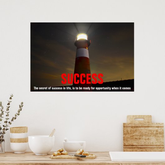 Het Inspirerend van het Citaat van het Succes van  Poster (Keuken)