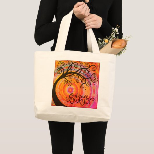Het Inspirerend voor de ronddraaiende rondleiding  Grote Tote Bag (Voorkant (product))