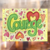 Het Inspirerend Word Art Window Cling van het hart Raamsticker (Vel 2)