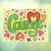 Het Inspirerend Word Art Window Cling van het hart Raamsticker (Vel 3)