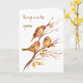 Het inspirerend Zijn Oog is op de Mus, Kaart (Gele Bloem)