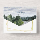 Het inspirerende Baby shower van de Waterverf Land All In One Uitnodiging (Achterkant)