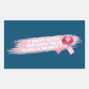 Het inspirerende Bewustheid van de Kanker van de C Rechthoekige Sticker