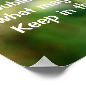 Het inspirerende Citaat houdt in Zonnelichte Oranj Poster (Hoek)