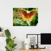 Het inspirerende Citaat houdt in Zonnelichte Oranj Poster (Thuiskantoor)