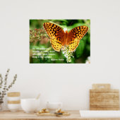 Het inspirerende Citaat houdt in Zonnelichte Oranj Poster (Keuken)