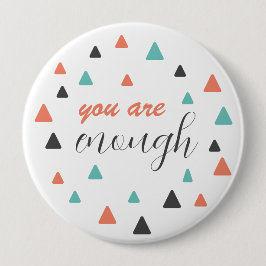 Het inspirerende Citaat u genoeg patroon van drieh Ronde Button 4,0 Cm