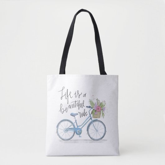 Het inspirerende Leven is een prachtige Ride Canva Tote Bag (Voorkant)