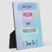 Het inspirerende Motivatie Citaat op Passie & Succ Fotoplaat (Zijkant)