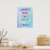 Het inspirerende Motivatie Citaat op Passie & Succ Poster (Keuken)