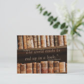 Het inspirerende Oude Citaat van het Boek Briefkaart (Staand voorkant)