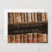 Het inspirerende Oude Citaat van het Boek Briefkaart (Voorkant / Achterkant)