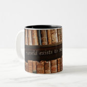 Het inspirerende Oude Citaat van het Boek Tweekleurige Koffiemok (Voorkant links)