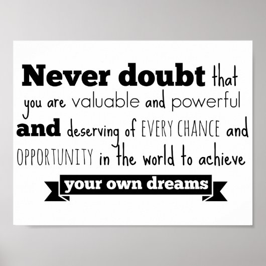 Het inspirerende Poster van het Citaat van de Toes (Voorkant)