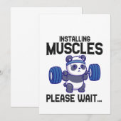 Het installeren van spieren alsjeblieft wacht grap kaart (Voorkant / Achterkant)