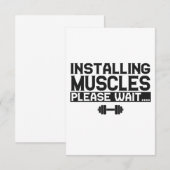 Het installeren van spieren alsjeblieft wacht op d bedankkaart (Voorkant / Achterkant)