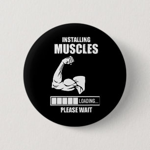 Het installeren van spieren aub wachten gym bodybu ronde button 5,7 cm