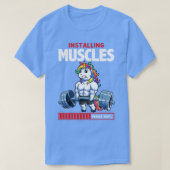 Het installeren van spieren Deadlfit Unicorn Gym T-shirt (Design voorkant)