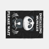 Het installeren van spieren wacht alsjeblieft Scha Fleece Deken (Voorkant (Horizontaal))