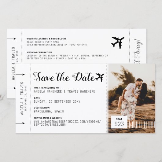 Het instappen de Bestemming van het Kaartje van de (Voorkant / Achterkant)