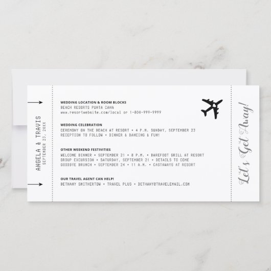 Het instappen de Bestemming van het Kaartje van de (Achterkant)