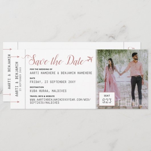 Het instappen de Foto van de Bestemming van de Pas (Voorkant / Achterkant)