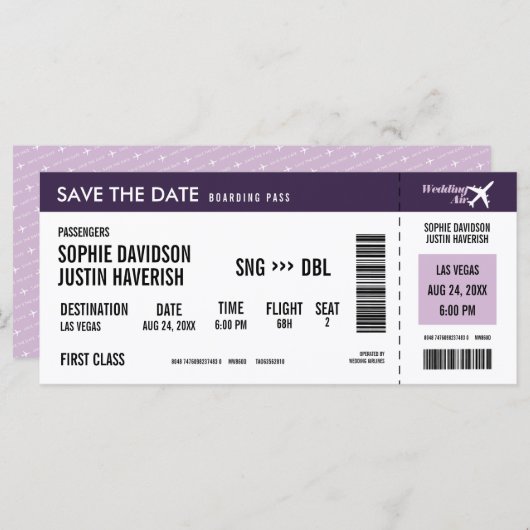 Het instappen de  Witte van het Paars van de pas s (Voorkant / Achterkant)