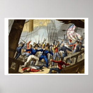 Het instappen en meenemen van het Amerikaanse schi Poster