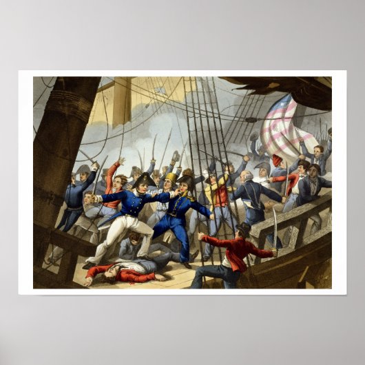 Het instappen en meenemen van het Amerikaanse schi Poster (Voorkant)